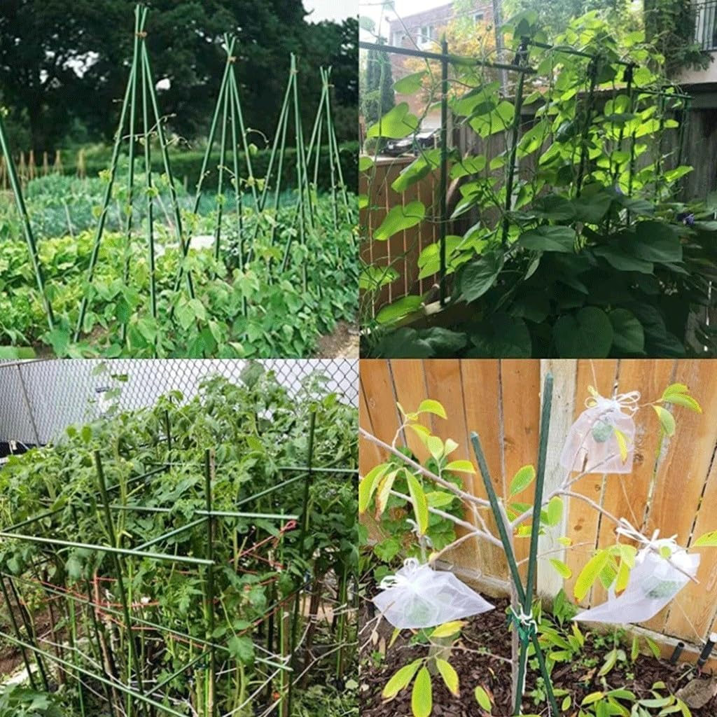 40Cm Length Plant Stakes Gardening Pillar Plastic Coated Steel Pipe, for Supporting Climbing Plants Flowers and Vegetables Garden Supplies (Color : Dia11X40Cm, Size : 12PCS) image number 1