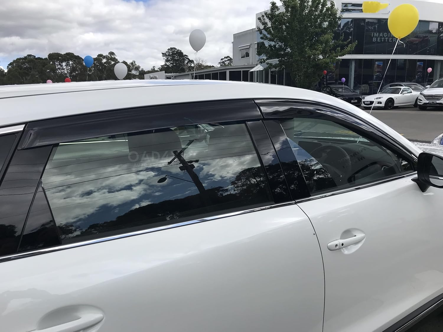 OAD4X4 Weathershields Compatible with Mazda CX9 2016-Onwards, Injection Weather Shields Window Visors Wind Deflectors Sun Rain Guard 4PCS Set image number 3