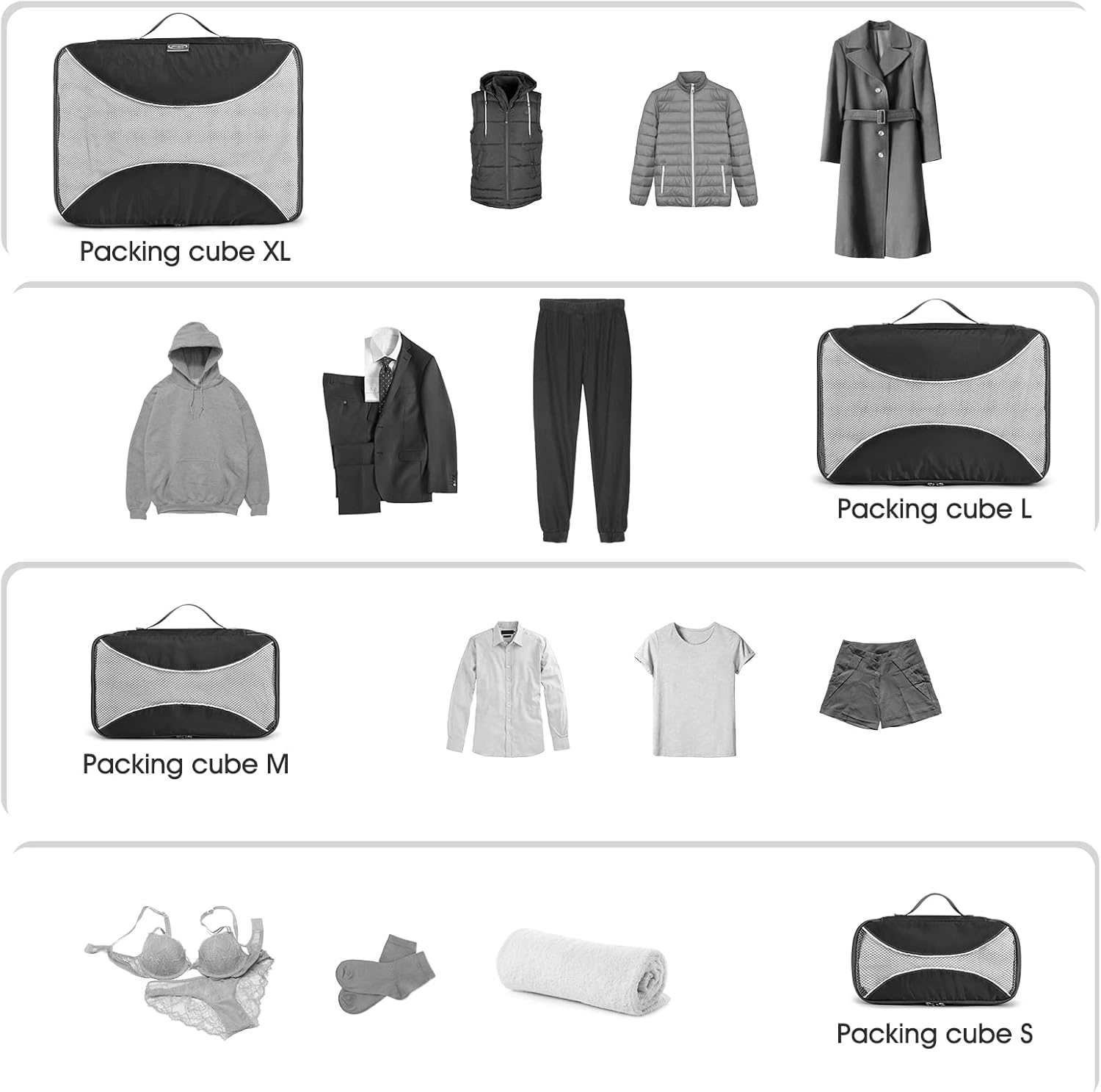 G4Free Packing Cubes 6Pcs Set Travel Accessories Organizers Versatile Travel Packing Bags image number 6