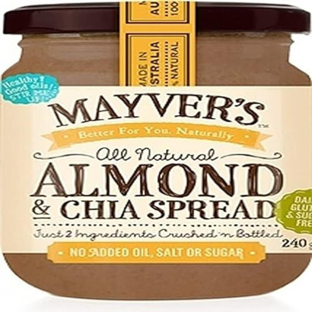 Mayvers Gluten Free Almond and Chia Spread 240 G image number 1