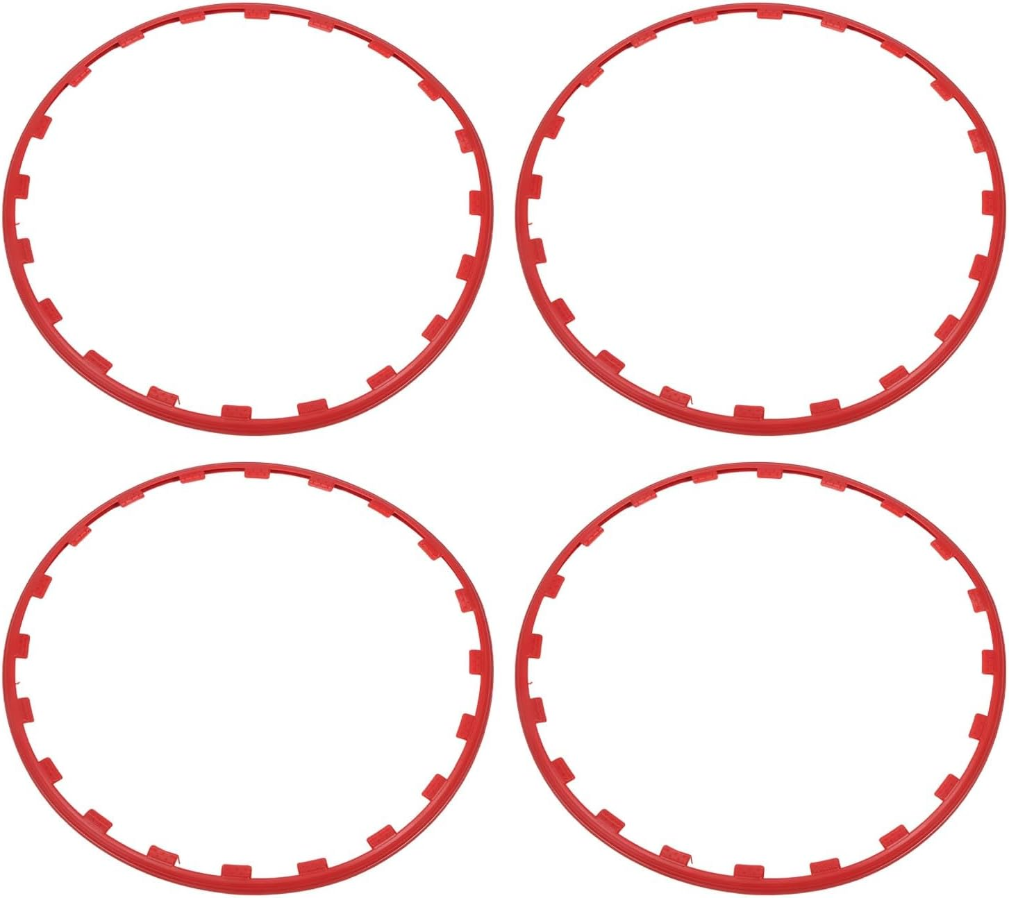 19In Wheel Rim Protector Guard for Tesla Model Y, 4Pcs Car Wheel Cover and Rim Decorative Ring Performance Wheel Protector for Tesla 2021 to 2023 (Red) image number 4