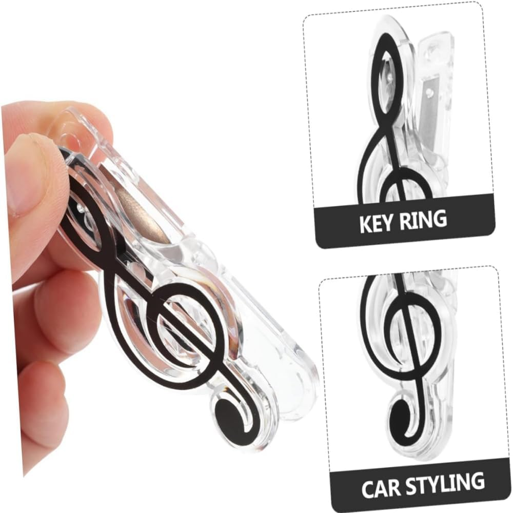 DACUAN 12 Pcs Sheet Music Book Clip Music Book Clamp Keyboard Books Clip Stationery Book Clip Alloy Black image number 5