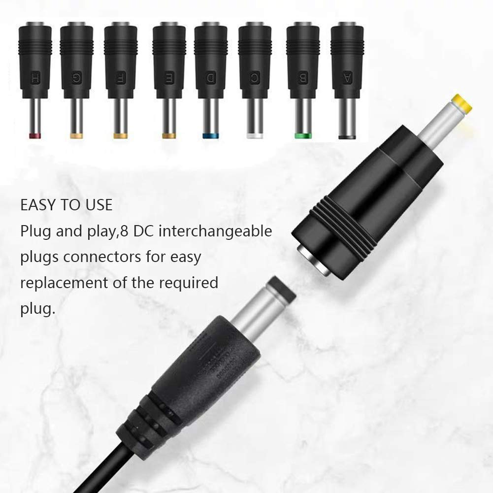 USB to DC Power Cable,8 Connectors Adapter for HUB Splitter,Mini Fans,Dj Controller, LED Lights, Electronic Devices Routers Speakers LCD CCTV Cameras TV Box (8 Connectors Adapter)