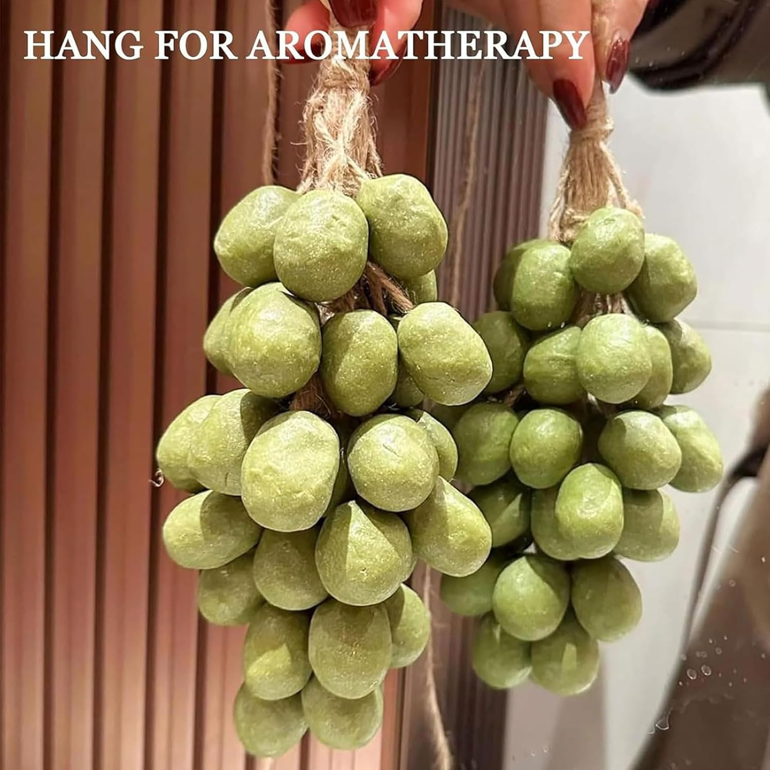 Handmade Grape Cluster Soap on a Rope - Natural Cold Process Bar with Purple Grape Fragrance for Face, Body & Shower, Decorative Bathroom Decor & Gift-Ready Artisan Soap (#5) image number 5