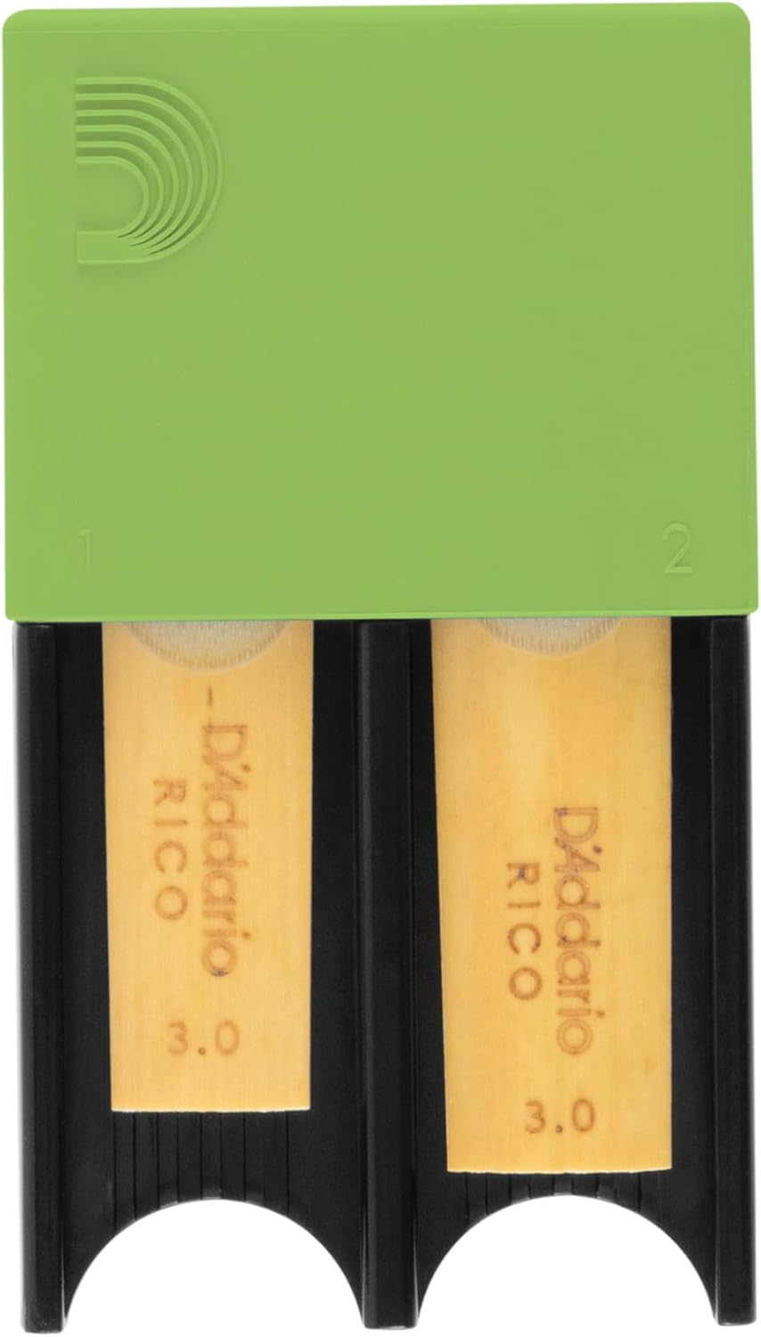 D'Addario Woodwinds Reed Guard for Bb Clarinet and Alto Saxophone, Green