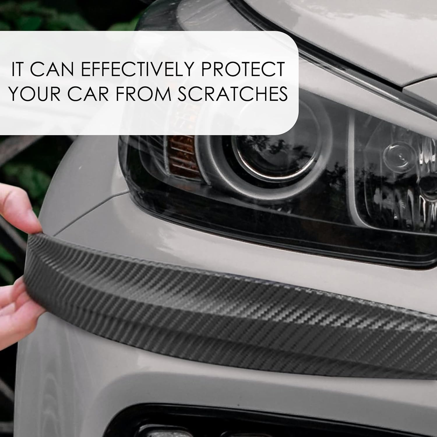 Happylily 4 Pack Car Rubber Bumper anti Collision Strips, Front and Back Corner Bumper Protector Trim, Anti-Scratch Bumper Guard Strip image number 1