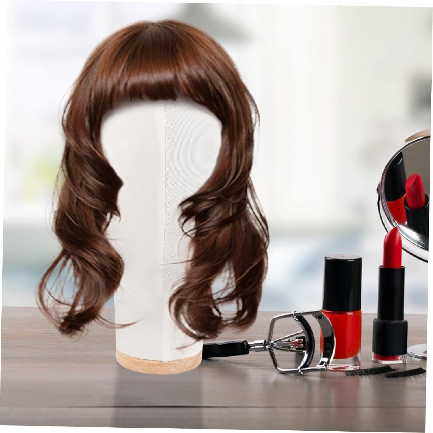 Zerodeko Mannequin Head Stand Wig Hat Display Stand for Hair Styling Home Decor image number 1