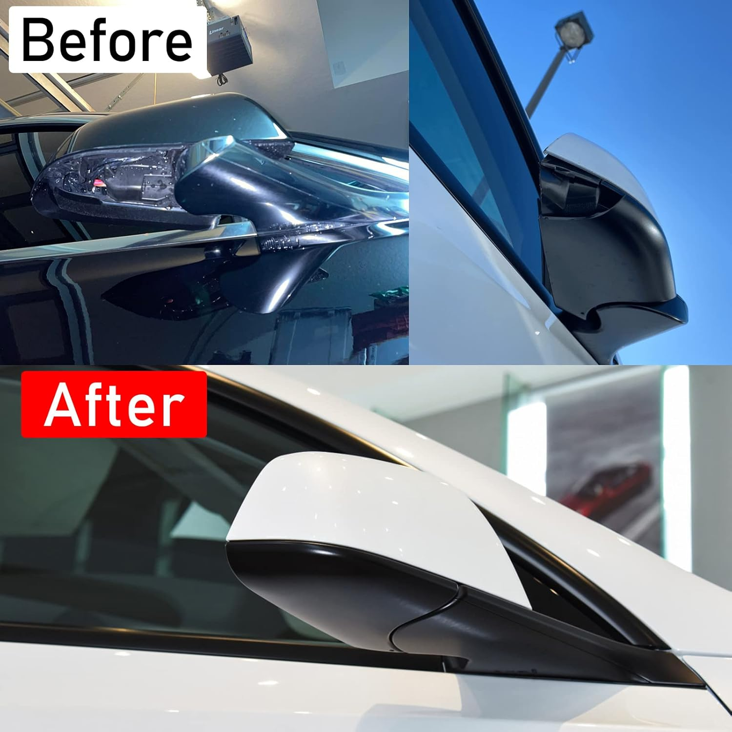 Jaronx Compatible with Tesla Model Y Mirror Bottom Cover 2018-2024, Right Passenger Rearview Mirror Lower Base Cover, Side Mirror Base Cover Replacement for Tesla Model Y Wing Mirror Repair(Right) image number 2