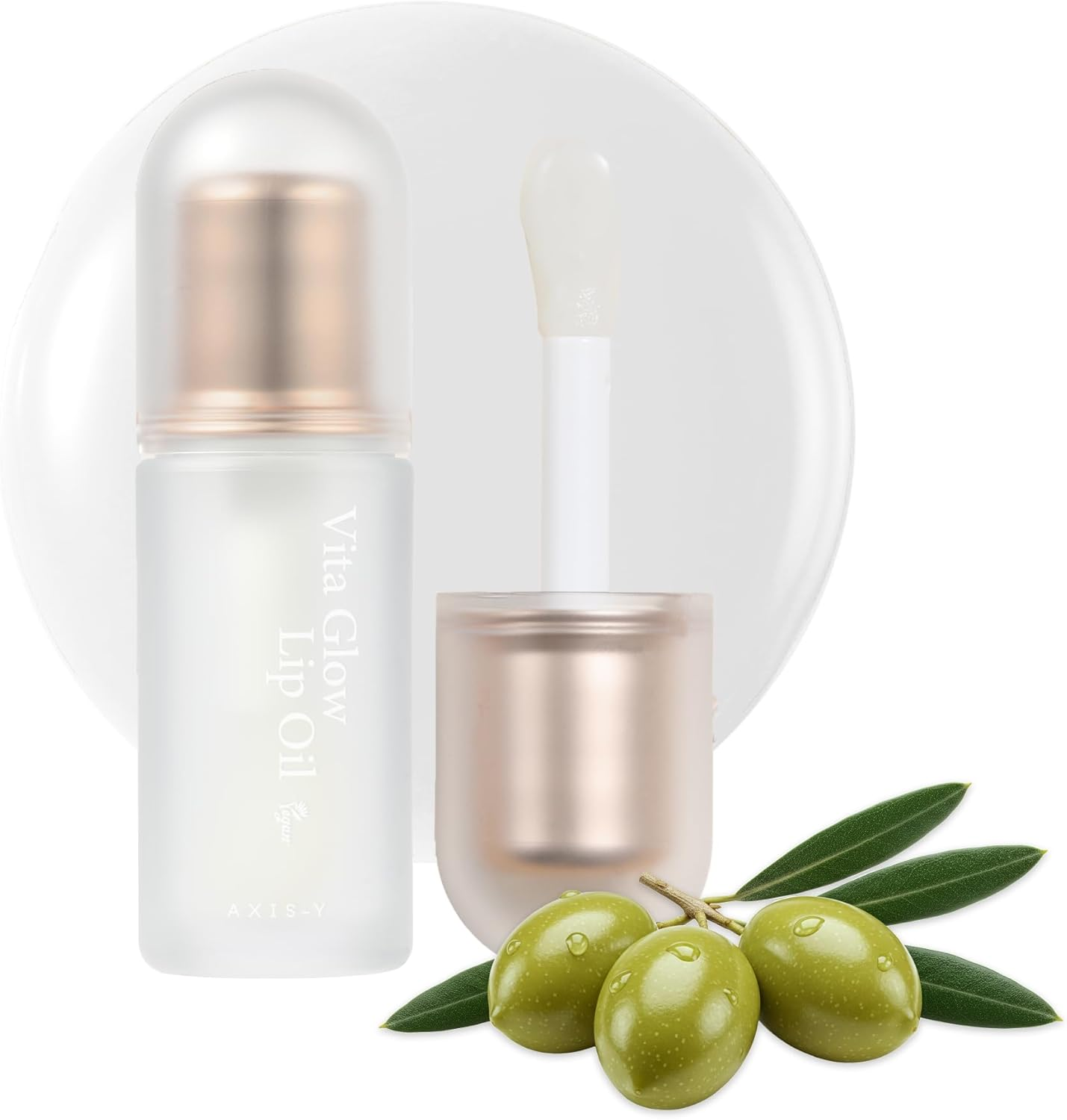 AXIS-Y Vita Glow Lip Oil with Vitamin E & Ceramide Dreamy Olive 4Ml