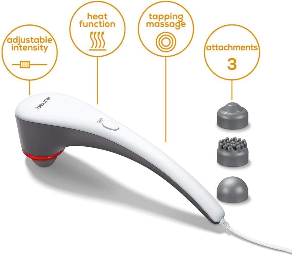 Beurer Infrared Handheld Body Massager with 3 Attachments (643.20) image number 4