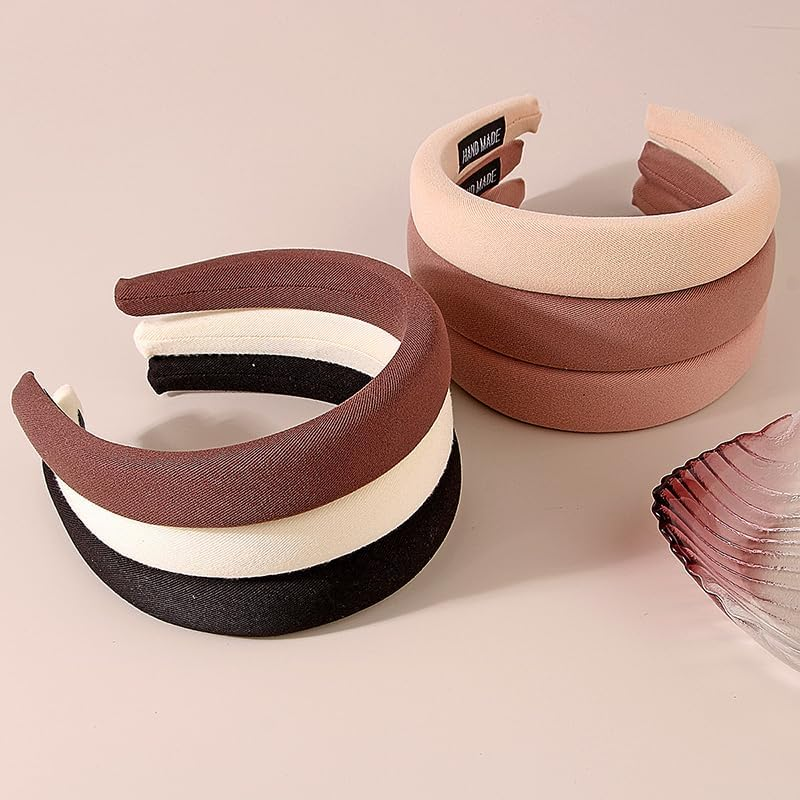 Hair Claw Clips Fashion Korean Style Ladies Retro Elastic Solid Color Sponge Headband Headband Hair Accessories image number 2