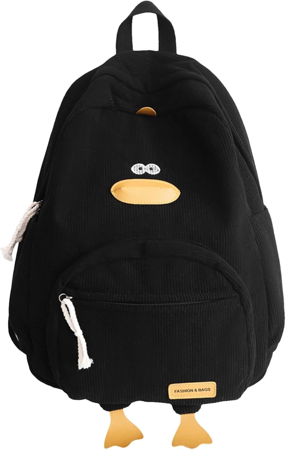 Novelty Duck Backpack, Funny Animal Cartoon Corduroy Backpack Kaw-Aii Aesthetic Laptop Backpacks Preppy Stuff Travel Laptops Bag Large Outdoor Waterproof Casual Daypacks for Cell Phone Laptop Books