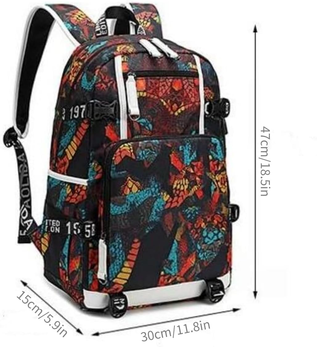 TTSM Character Backpack Onepiece Animated Pirate Skull Game Flag Oxford Cloth, Multi-Style, Soft and Comfortable, Large Capacity, Travel Bag, Daily Necessities. image number 2