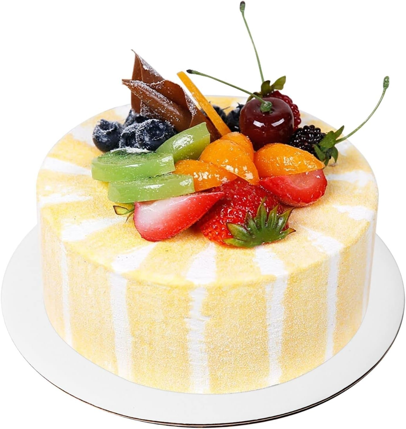 [25Pcs] 12" White Cakeboard Round,Disposable Cake Circle Base Boards Cake Cardboard Pizza Plate Platter 12 Inch,Pack of 25 image number 4