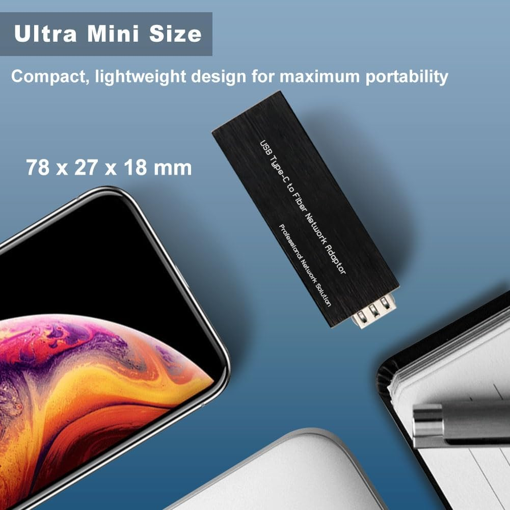 USB-C to SFP Gigabit Ethernet Adapter USB3.0 Type-C to 100/1000Base-X SFP Network Card image number 5