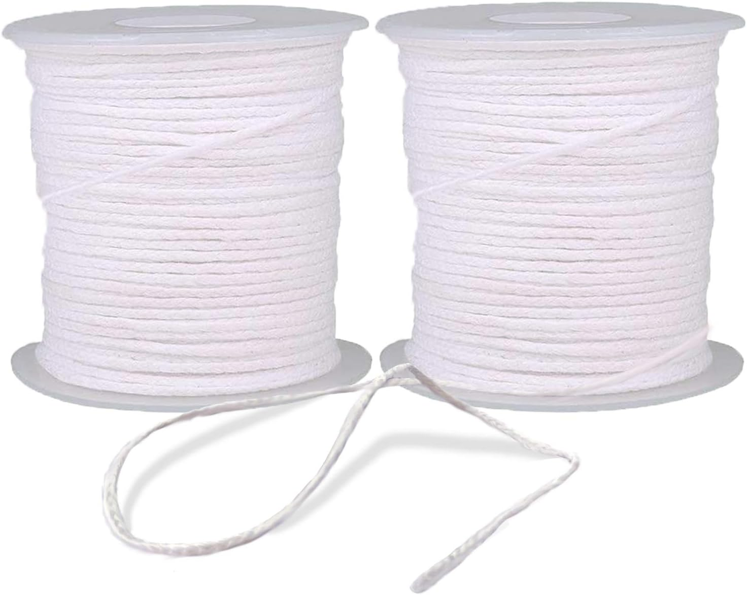 BEADNOVA Braided Candle Wick Spool 200 Ft Cotton Roll Core Braided Wick for Candle Making and DIY (61M/67Yard/200 Foot)
