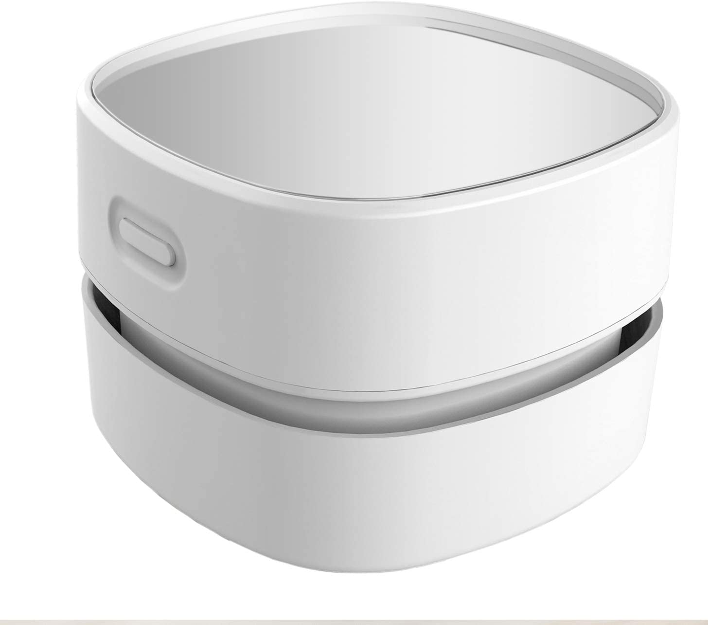 ODISTAR Desktop Vacuum Cleaner, Mini Table Dust Sweeper Energy Saving,High Endurance up to 90 Mins,Cordless&360&ordm; Rotatable Design for Keyboard/Home/School/Office(White)