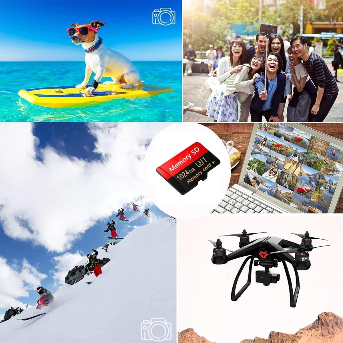 1TB Micro SD Card, High Speed Memory Card 1TB Micro SD Card for Large Capacity TF Card, up to 160Mb/S Read/100Mb/S Write,Microsd TF Card for Dash Cam/Camera/Pc/Portable Gaming Device/Smartphone/Tablet