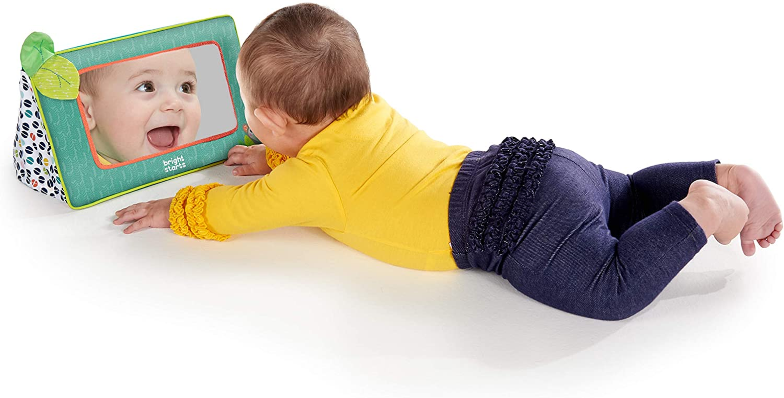 Bright Starts Sit and See Safari Floor Mirror Tummy Time Activity Toy, Ages Newborn + image number 6