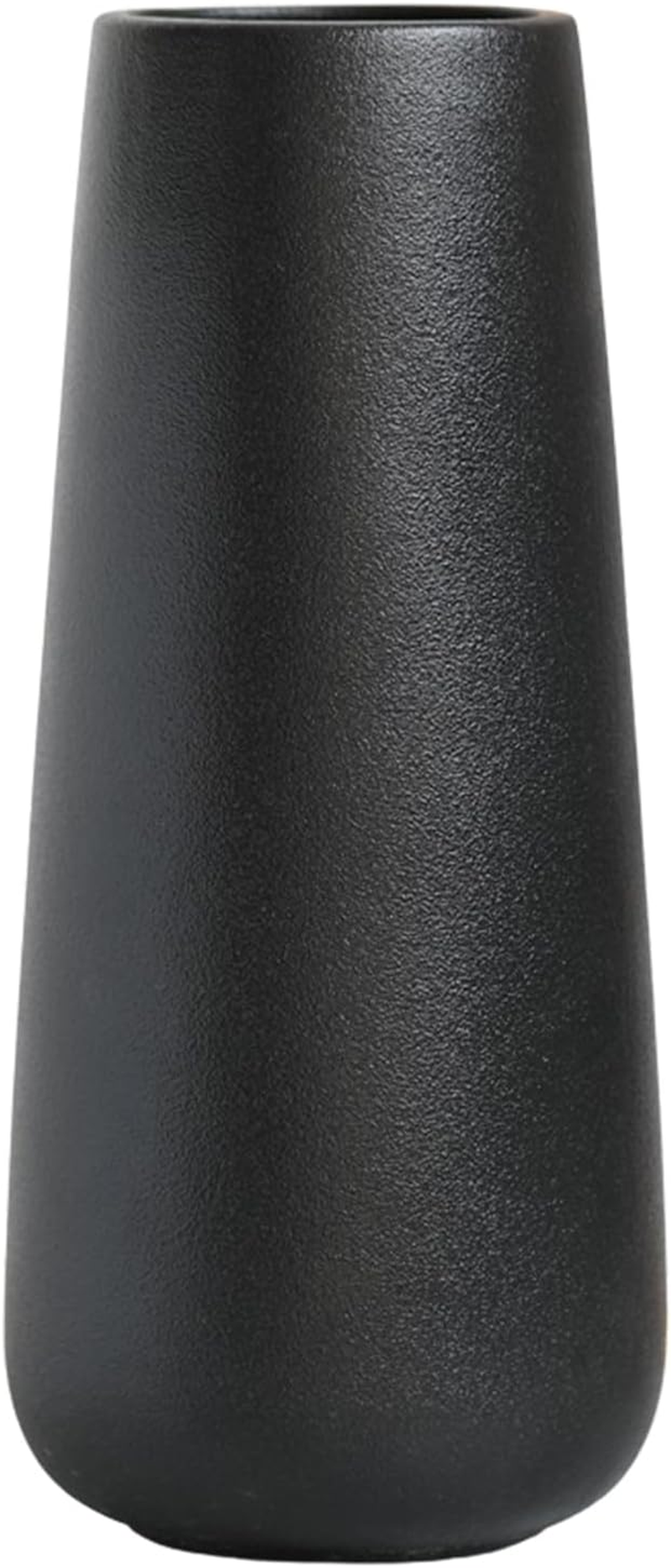 28 CM Tall Matt White Ceramic Vase for Flowers & Pampas Grass, Classic Rustic Style Decorative Vases for Home Decor Table Centerpieces