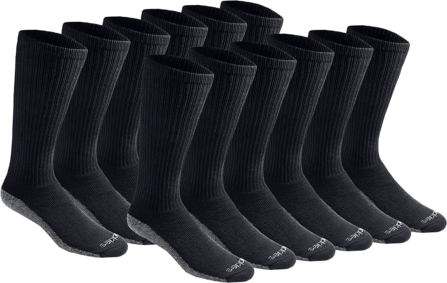 Dickies Men'S Multi-Pack Dri-Tech Moisture Control Boot-Length Socks