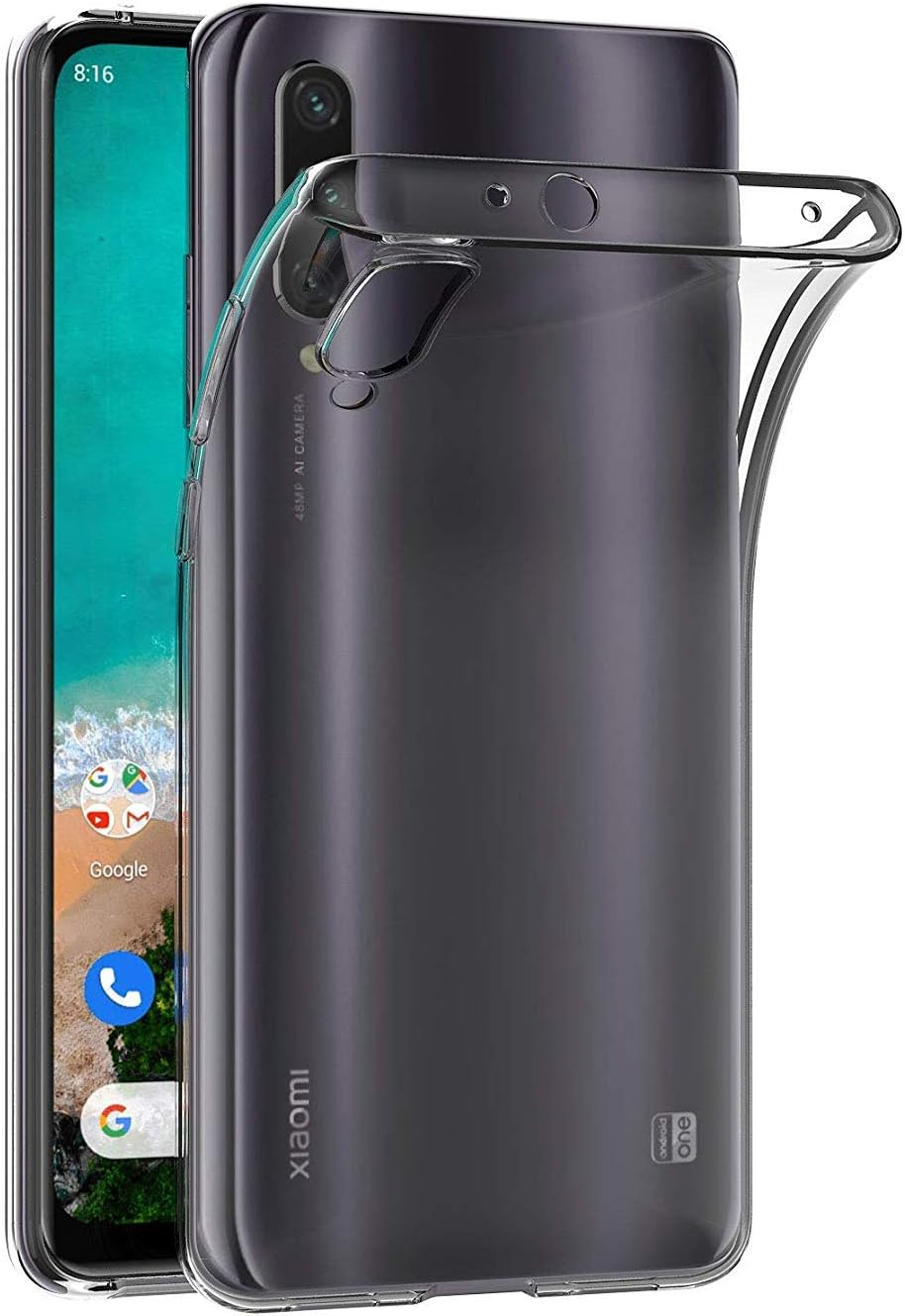 Case for Xiaomi Mi A3 / Mi CC9E (6.01 Inch) Maijin Soft TPU Rubber Gel Bumper Transparent Back Cover image number 2