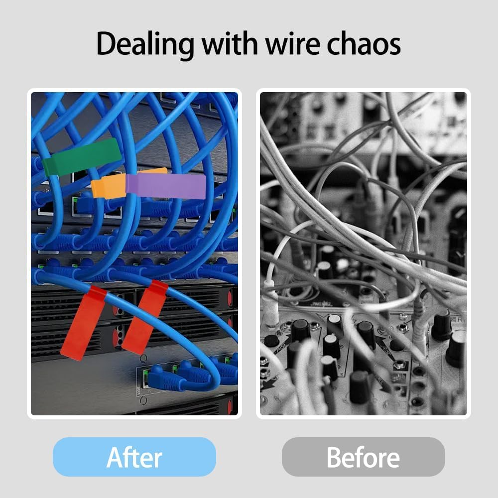 Cable Labels Cord Organizer Waterproof Labels 360Pcs Network Cable Labels Tags Label Stickers Labels Tags for Labeling Sticky Labels Cord Label Tags Wire Identification Labels Electrical Wire Tags image number 3