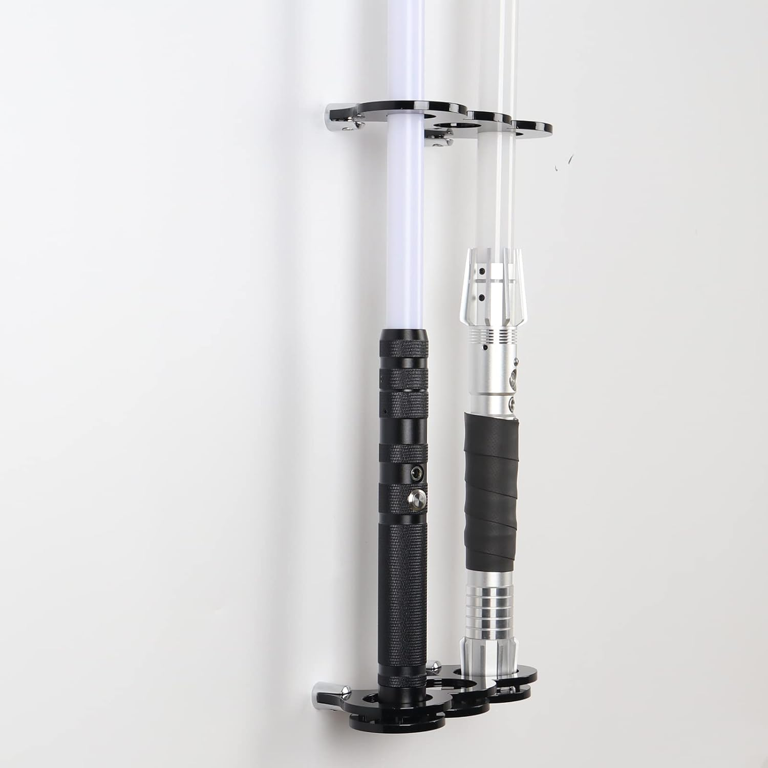 Lightsaber Rack Sword Hook Wall Mounted Vertical Display Rack Lightsaber Display Rack Sword Rack Suitable for All Lightsabers (Black 3 Hole) image number 3