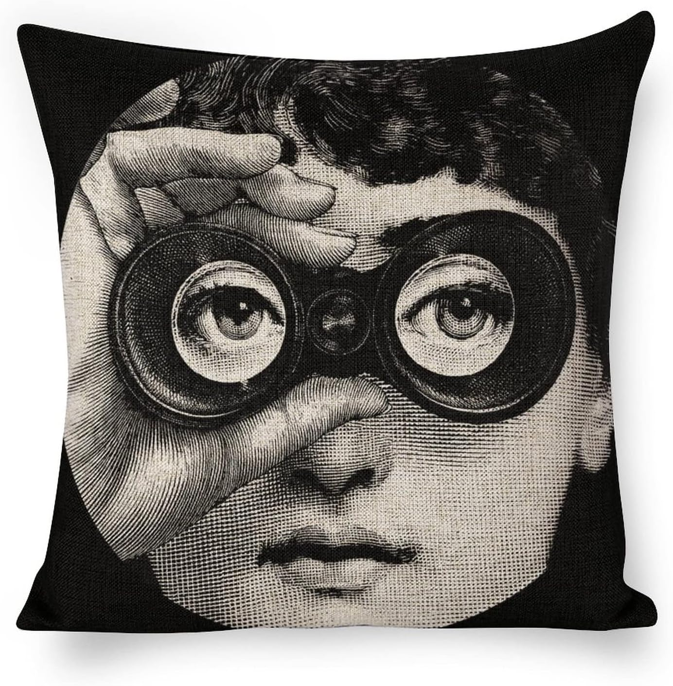 Aloked Lina Cavalieri Artificial Linen Throw Pillow Case, Decorative Cushion Cover Square Art Personalized Eye,Only Includes Pillowcase,18"X18"(45X45Cm),Style-16 image number 5