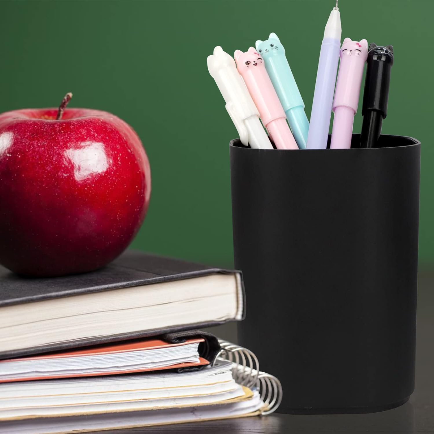 12PCS Kawaii Cat Pens, Cute Gel Ink Pens Animal Pens, 0.5Mm Smooth Black Fine Point Ball Point Pens for Kids Girl Boy Women School Office Supplies (6 Color Cat) image number 5