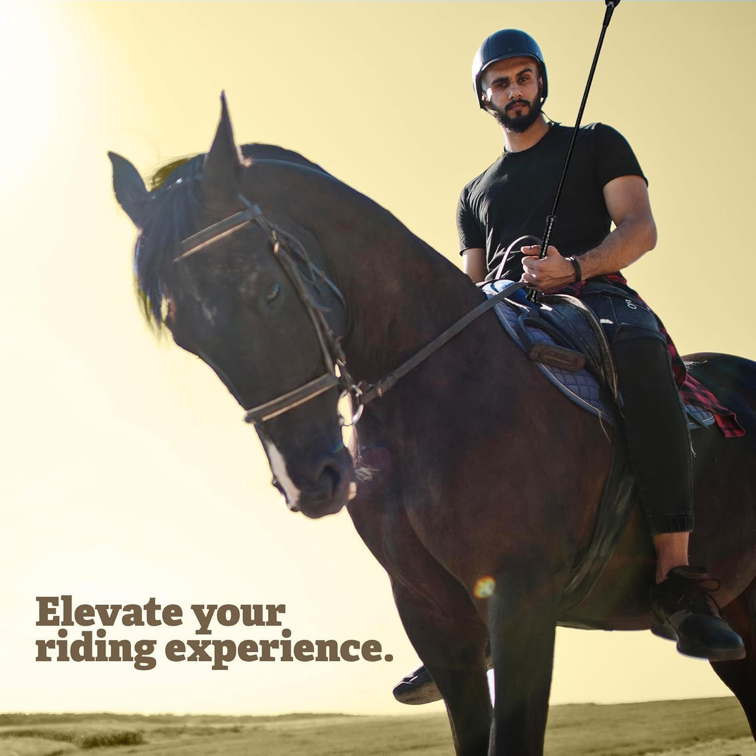 Horse Riding Crop, Ergonomic Whips for Horse Training, Durable Equestrian Riding Crop with Single Slapper, Essential Whip Gear for Horse and Pony Discipline image number 1