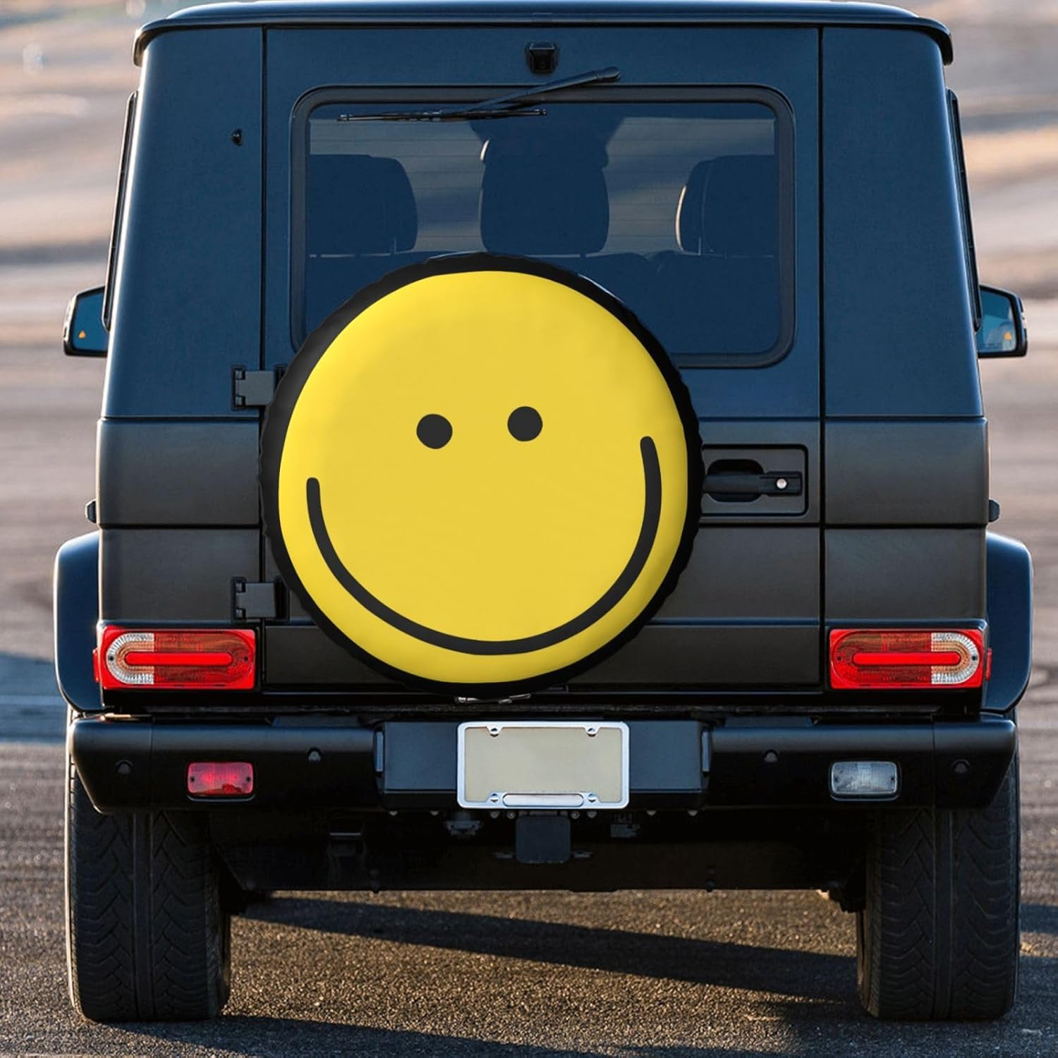 Smiley Face Spare Tire Cover Waterproof Sun Protection Fit for Trailers, Rv, SUV, Off-Road Vehicle, Camper, and Trucks 15 Inch Wheel Cover image number 2