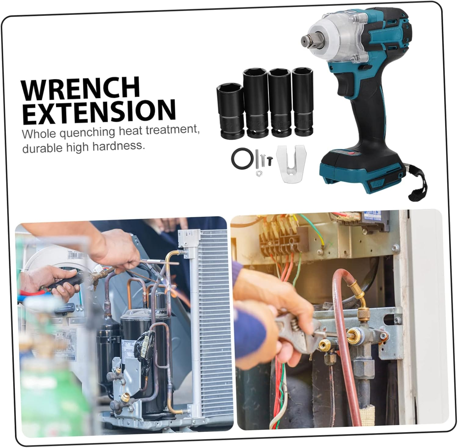 1 Set Cordless Electric Impact Wrench Rechargeable Lithium Battery Power Tool for Efficient Disassembly High Torque Compatible with Makita Battery Not Included image number 6