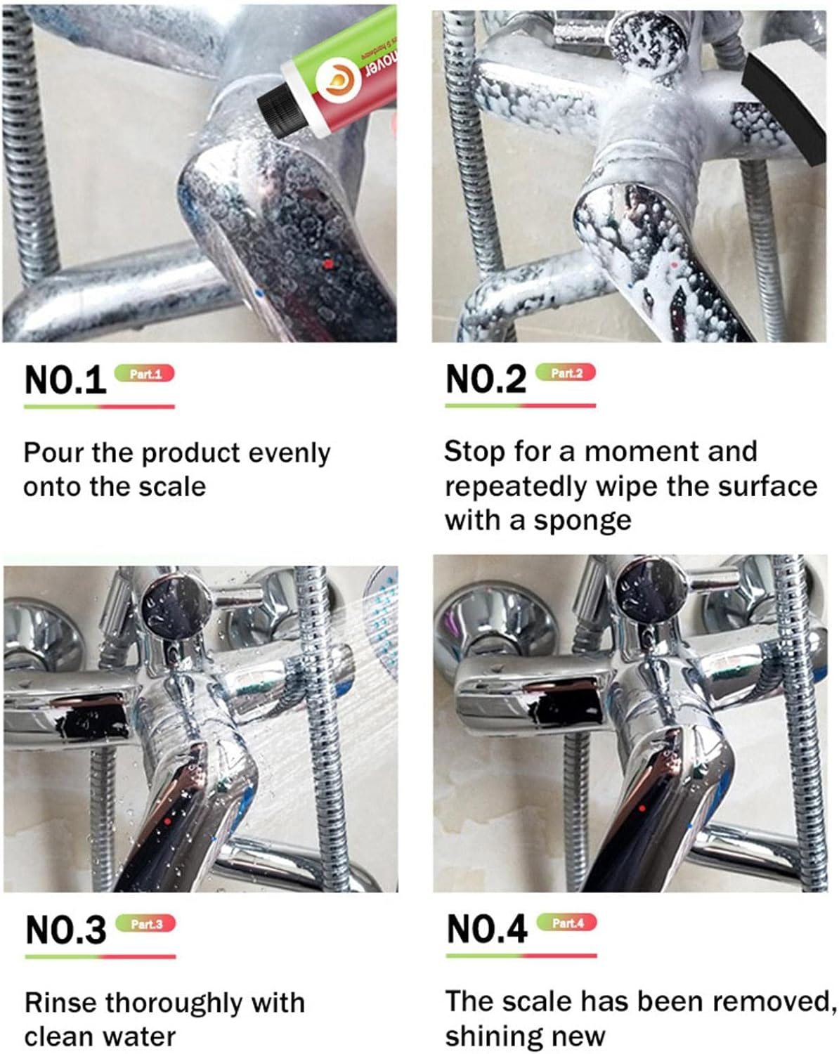 Water Spot Remover for | 100Ml High Gloss Hard Water Spot Remover,Shower Glass Cleaner Hard Water Remover For, Glass, Paint, Mirrors, Chrome Surfaces Wynott image number 5