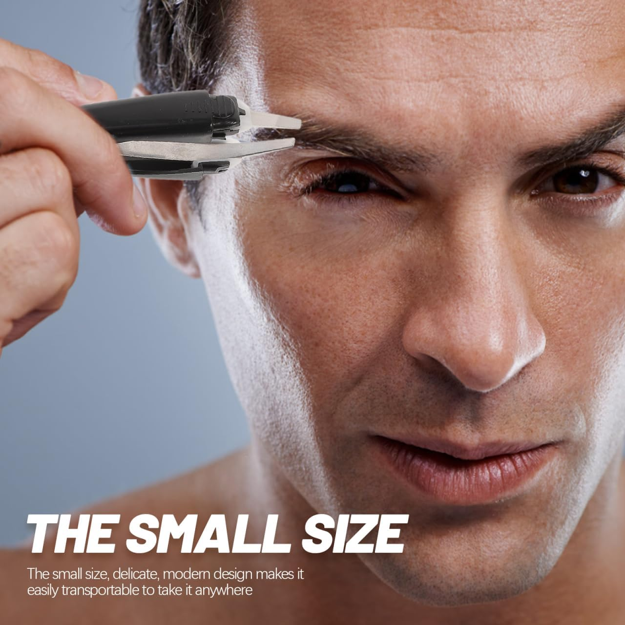 Baluue Automatic Retractable Eyebrow Tweezers Precision Slanted Tip Stainless Steel Hair Removal Tool Compact Travel Makeup Accessory image number 5