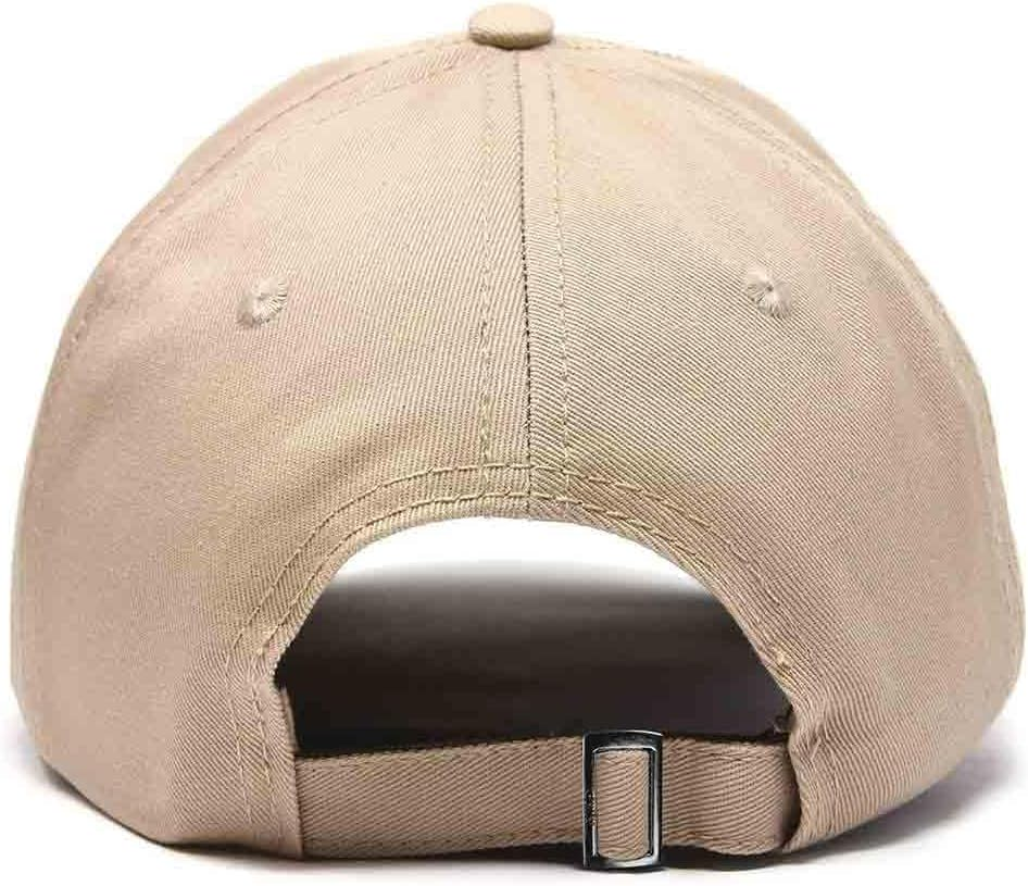 DALIX Salty Embroidered Cotton Beach Baseball Cap Adjustable Dad Hat Womens - Khaki image number 5