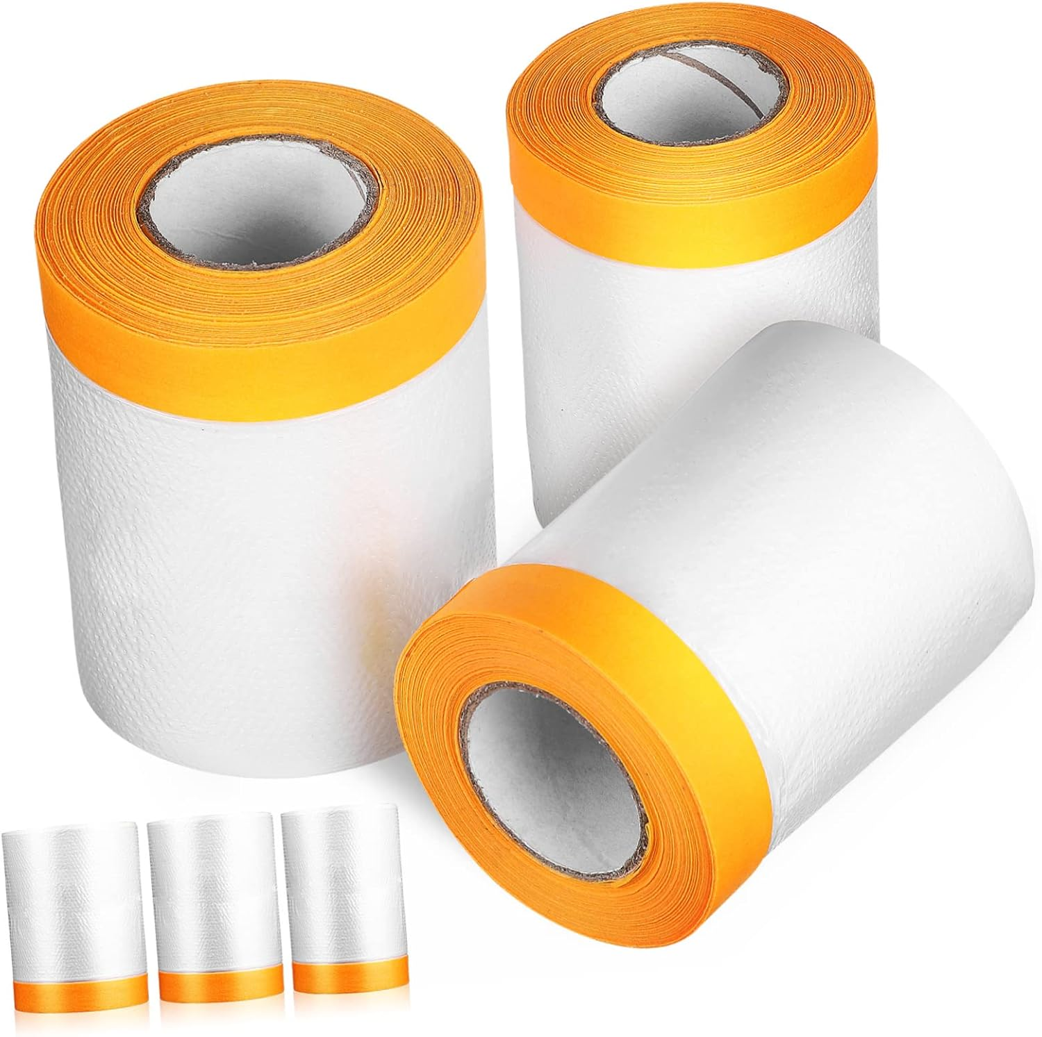 6 Rolls Dust Protection Masking Tape Self-Adhesive Covering Films for Painting Carpet Car Easy to Cut image number 2