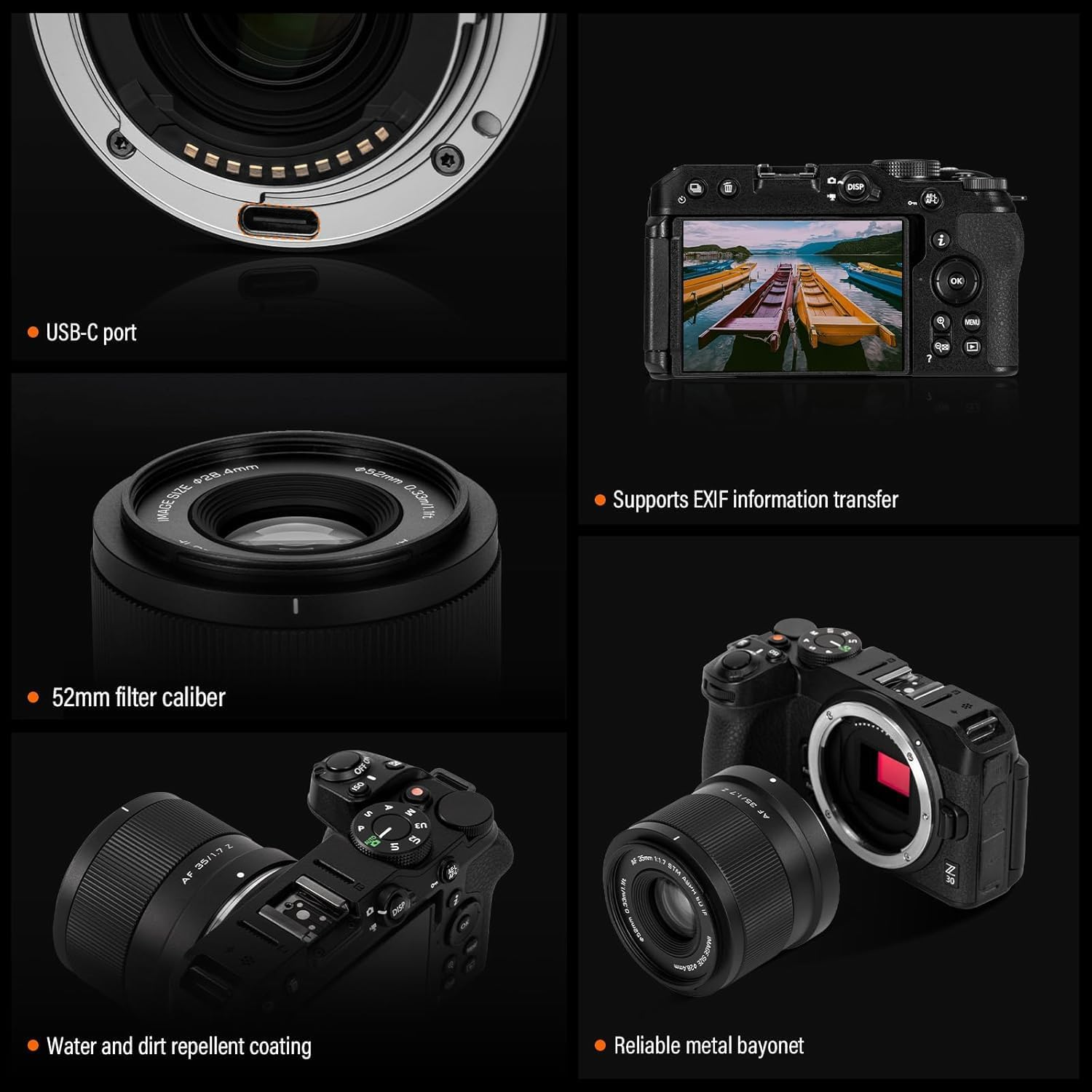 VILTROX 35Mm F1.7 APS-C Prime Autofocus Lenses for Nikon Z Mount STM Camera Lenses Standard Camera Lenses Large Aperture Compatible for Nikon Z9 Z8 Z7 Z6 Z5 Z50 Z30 ZFC image number 3