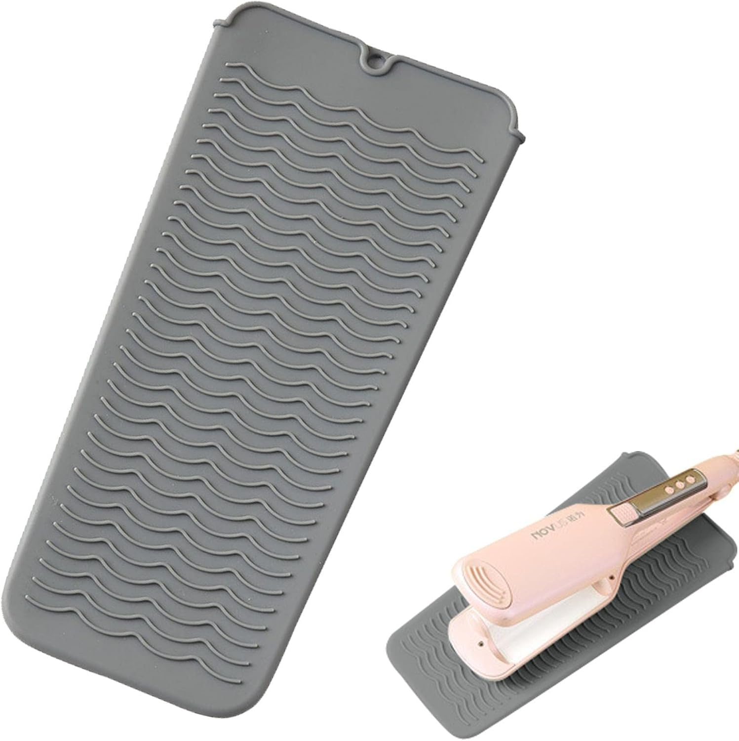Silicone Hair Straightener Mat - Travel Hair Straightener Mat - Anti-Scald Protection Mat, Heat Resistant Portable Mat for Curling Irons, Flat Irons and Hair Styling Tools Wynott