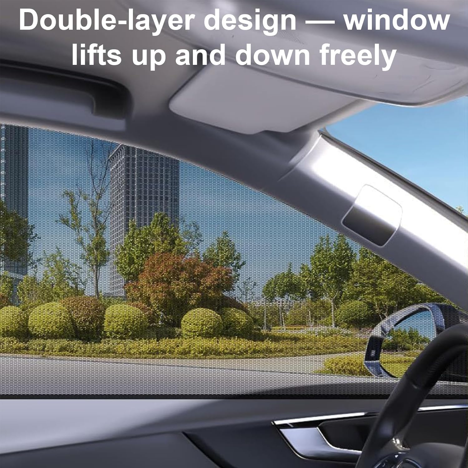MAEZOE 4PCS Car Window Sun Shades, Breathable Mesh Car Curtains for Side Windows, UV Protection & Privacy Screen, Universal Fit for SUV, Sedan & Family Trips image number 2