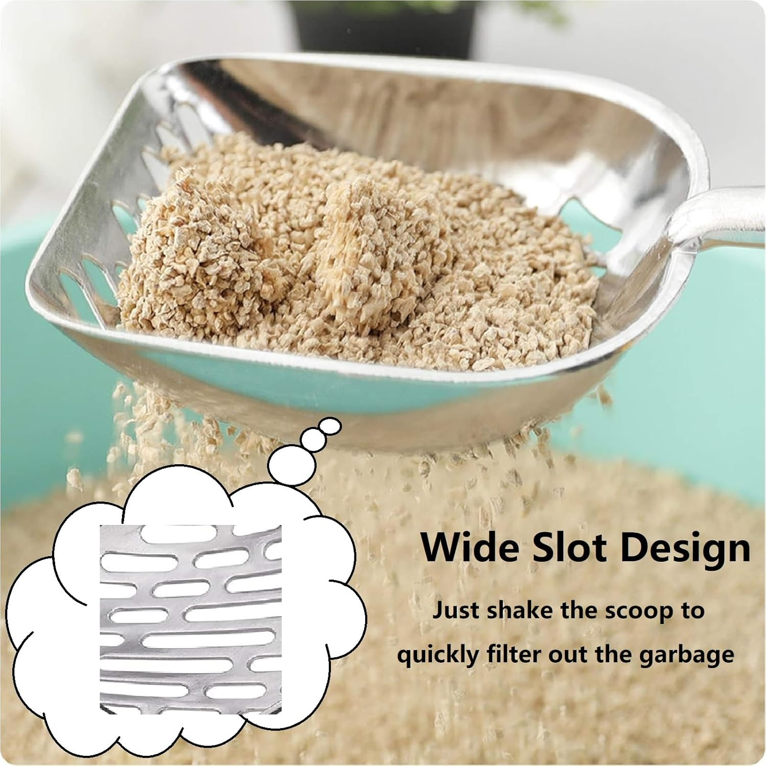 Cat Litter Scoop Cleaning Tool, Cat Litter Scoop, Metal Cat Litter Scoop, Cat Litter Scoop, Easy to Clean Cat Litter Scoop, for Cleaning Cat Litter image number 2