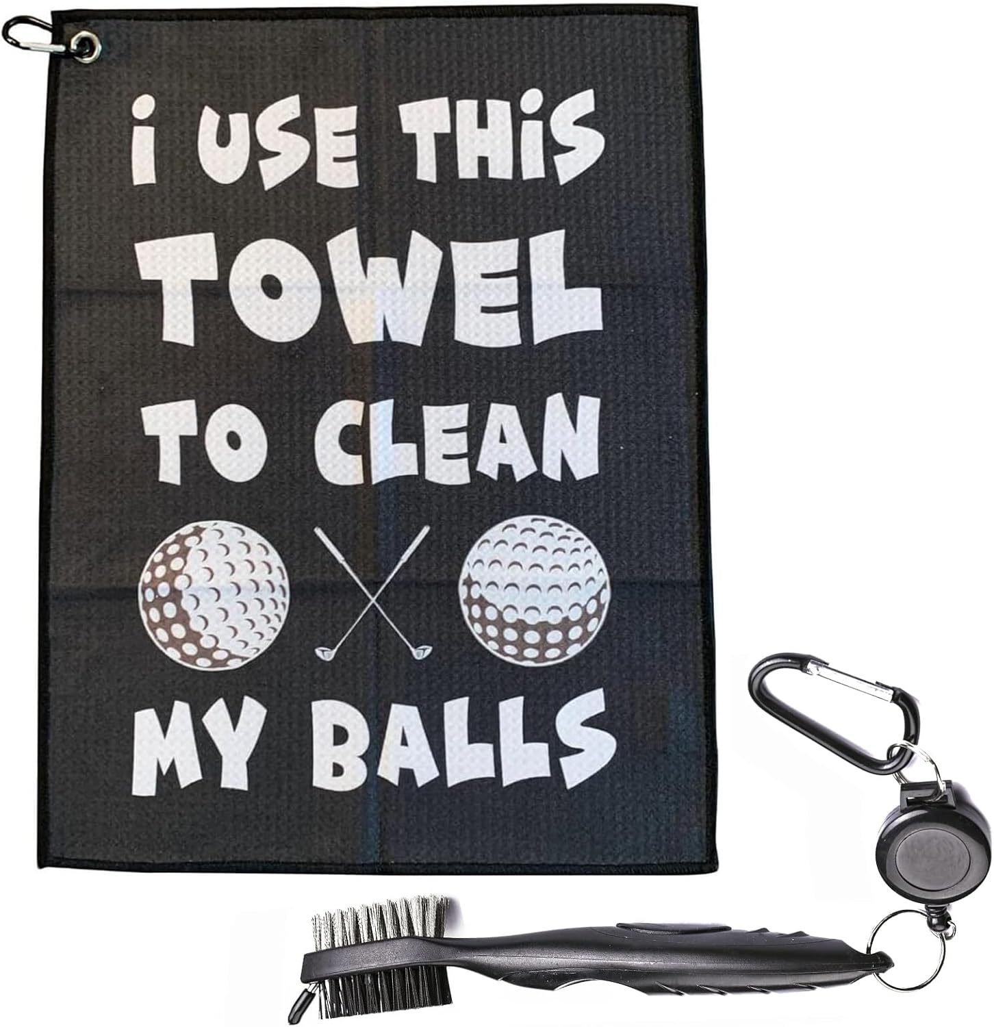 Microfiber Golf Towel, Funny Golf Towel Set with Club Groove Cleaner Brush, Golf Accessories Golf Equipment Funny Gifts for Men Women Golf Lovers image number 6