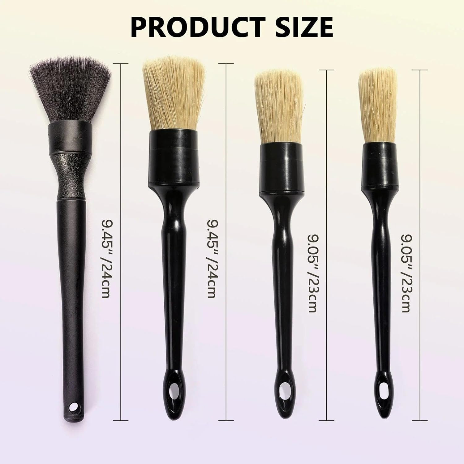 4PCS Car Detailing Brushes Kit for Interior and Exterior Cleaning, Soft Multi-Purpose Detailing Tools with 4 Sizes, Flexible for Car, Motorcycle, Bike, Computer, Keyboard - Fengea image number 2