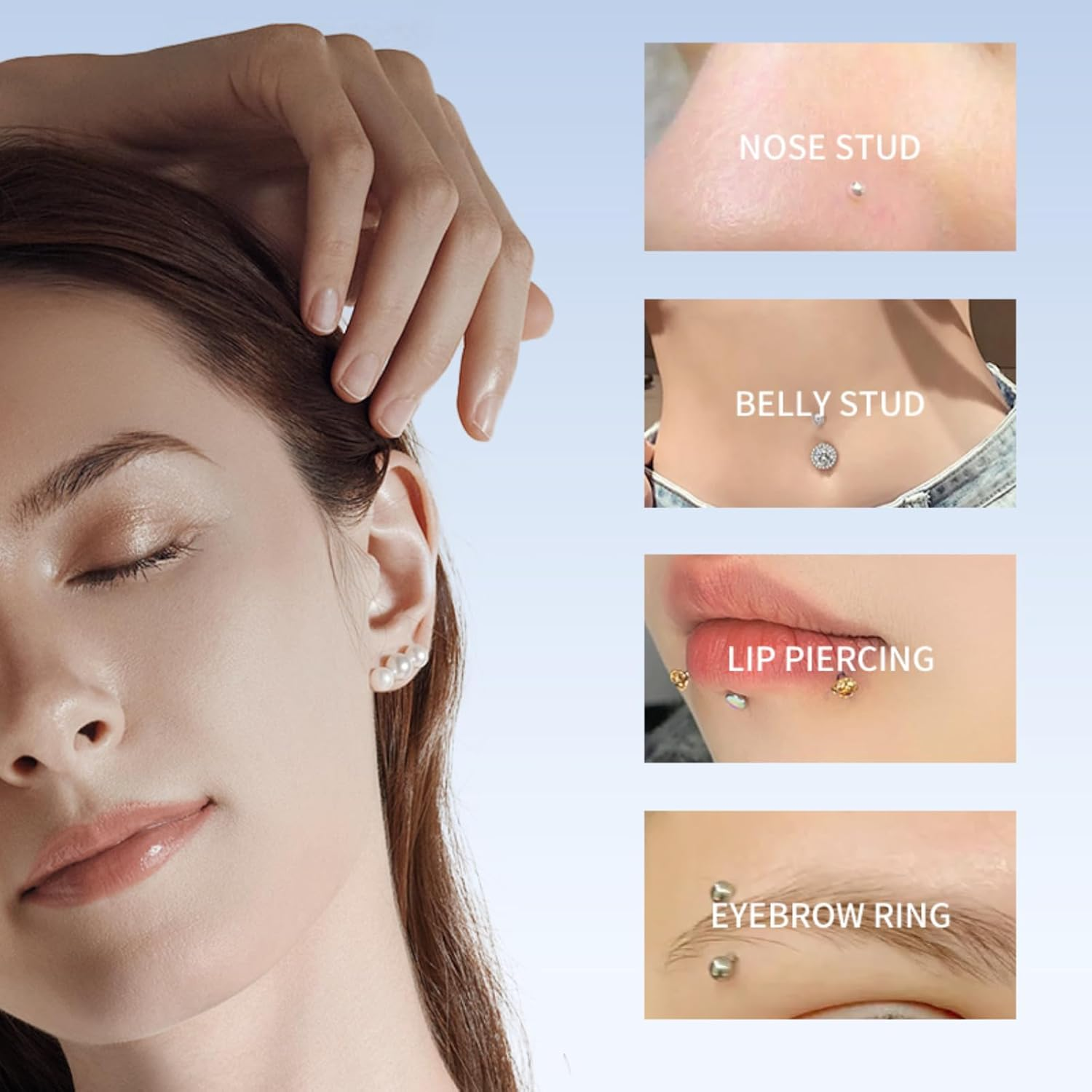 Piercing Aftercare Spray - 60Ml, for Cleansing & Comfort with Sea Salt, Aloe Vera and Rosemary. Suitable for Ear, Nose, Lip, Eyebrow, Belly & Body Piercings. image number 1