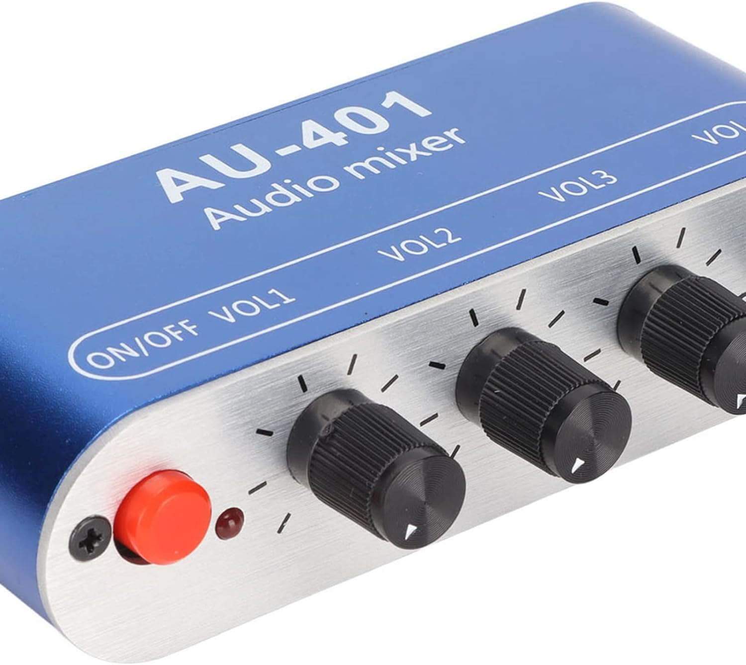 SOULONG Stereo Mixer, Durable Aluminum Alloy Shell, Mixer Stereo Sound, Splitter with Bass and Treble Control, Efficient Power Usage, Compatible with Various Devices, 4 in 1 Out image number 6