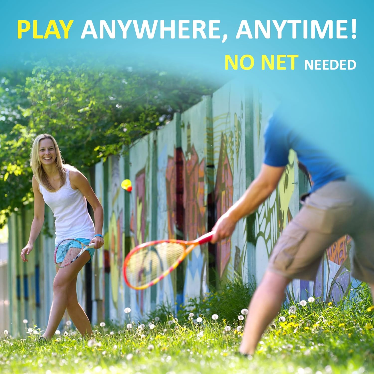 Speedminton&reg; S900 Set - Original Speed Badminton/Crossminton Professional Set with Carbon Rackets Including 5 Speeder&reg;, Pitch and Bag image number 3