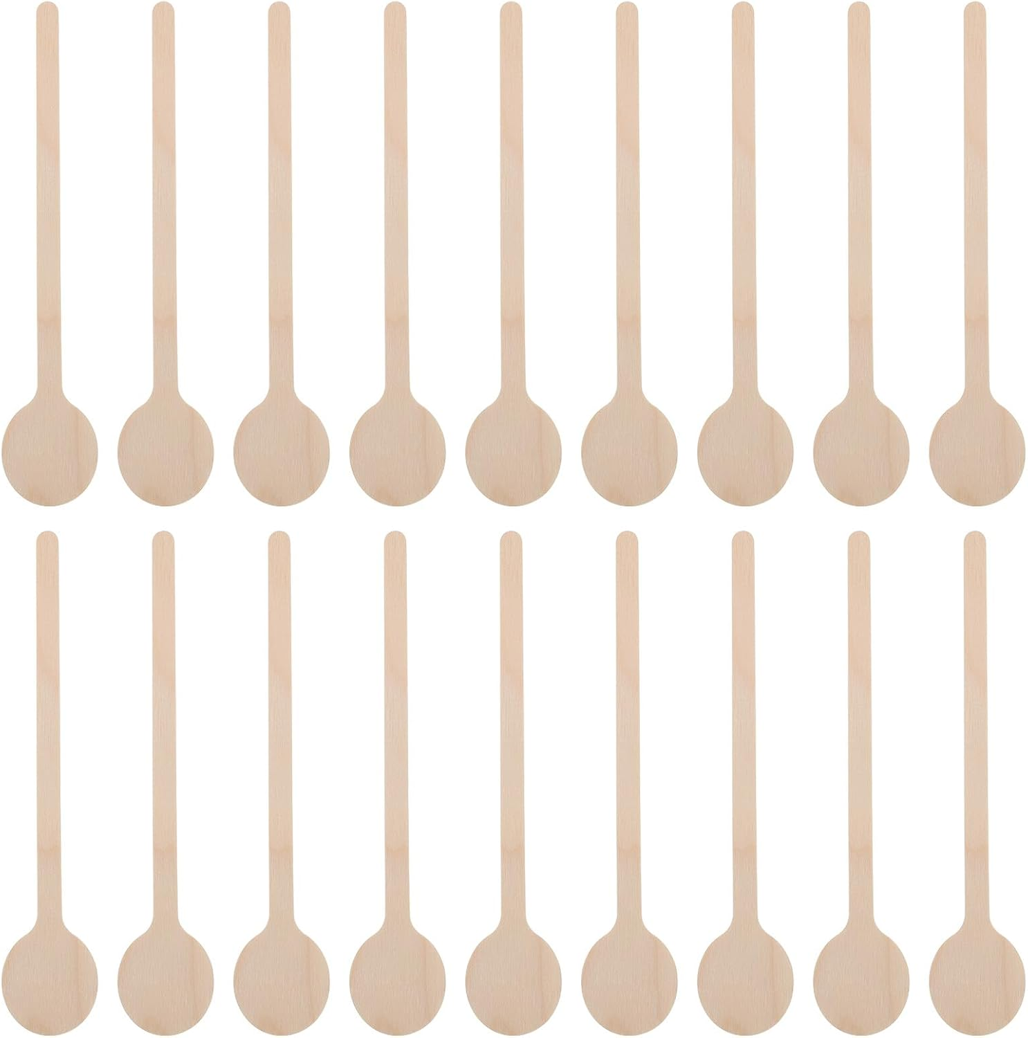 Cabilock 50Pcs Wooden Coffee Stirring Sticks Natural Wood Beverage Stirrer Mixing Rods for Home Coffee Bar and Tea Drinkers image number 5