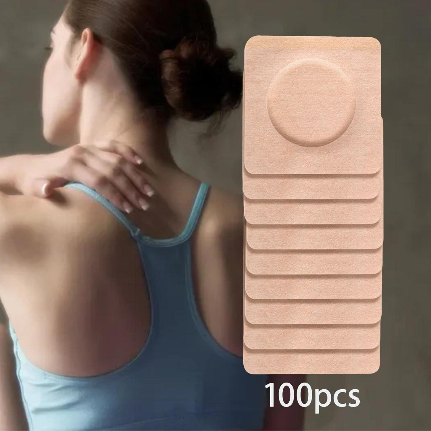 100Pcs Castor Oil Pack Wrap for Belly Button, 2 Inch Self Adhesive Castor Oil Wrap Pads, Organic Cotton Belly Button Patches, Highly Absorbent Belly Button Cover for Work Sleep (Without Oil) (100) image number 4