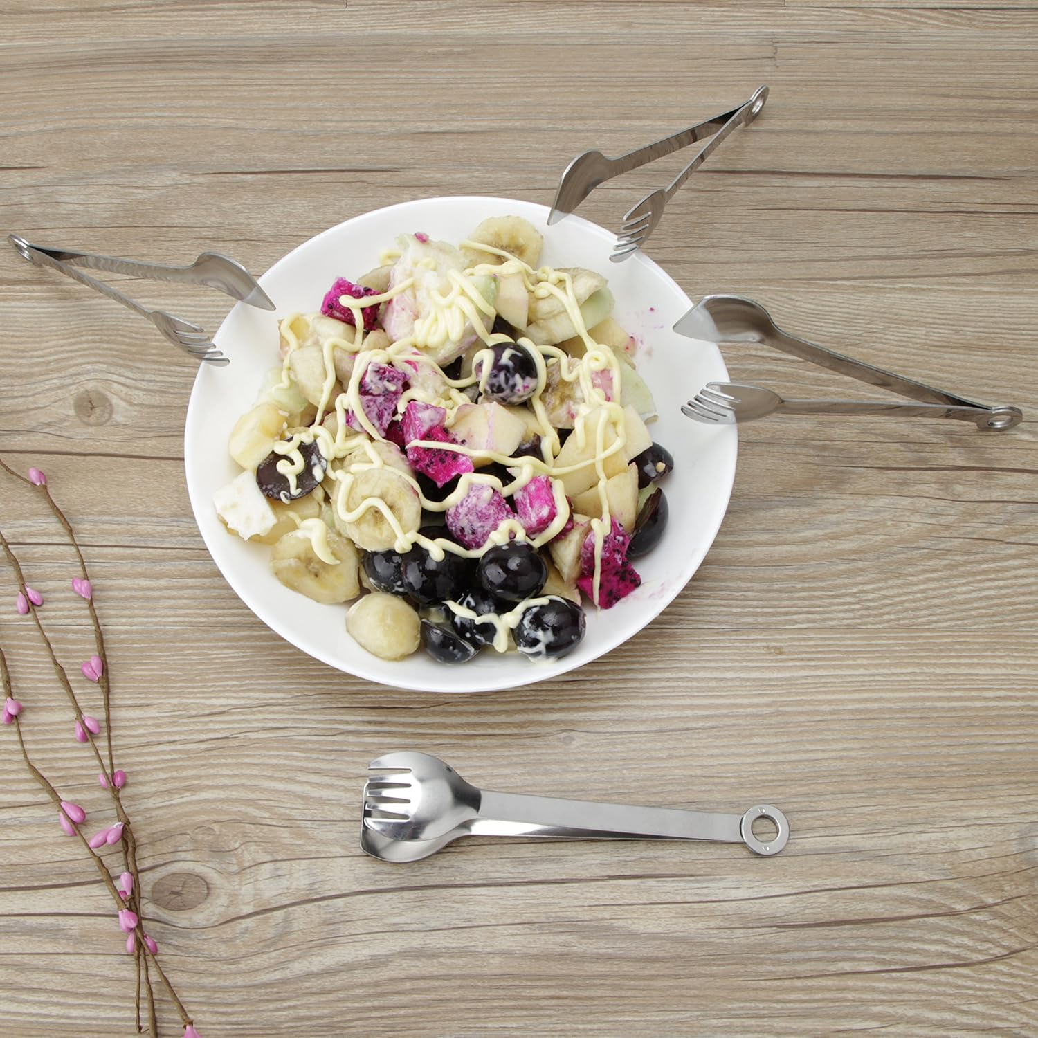 MSY BIGSUNNY Premium Stainless Steel Small Serving Tongs - 6 Inches, Set of 4 image number 2