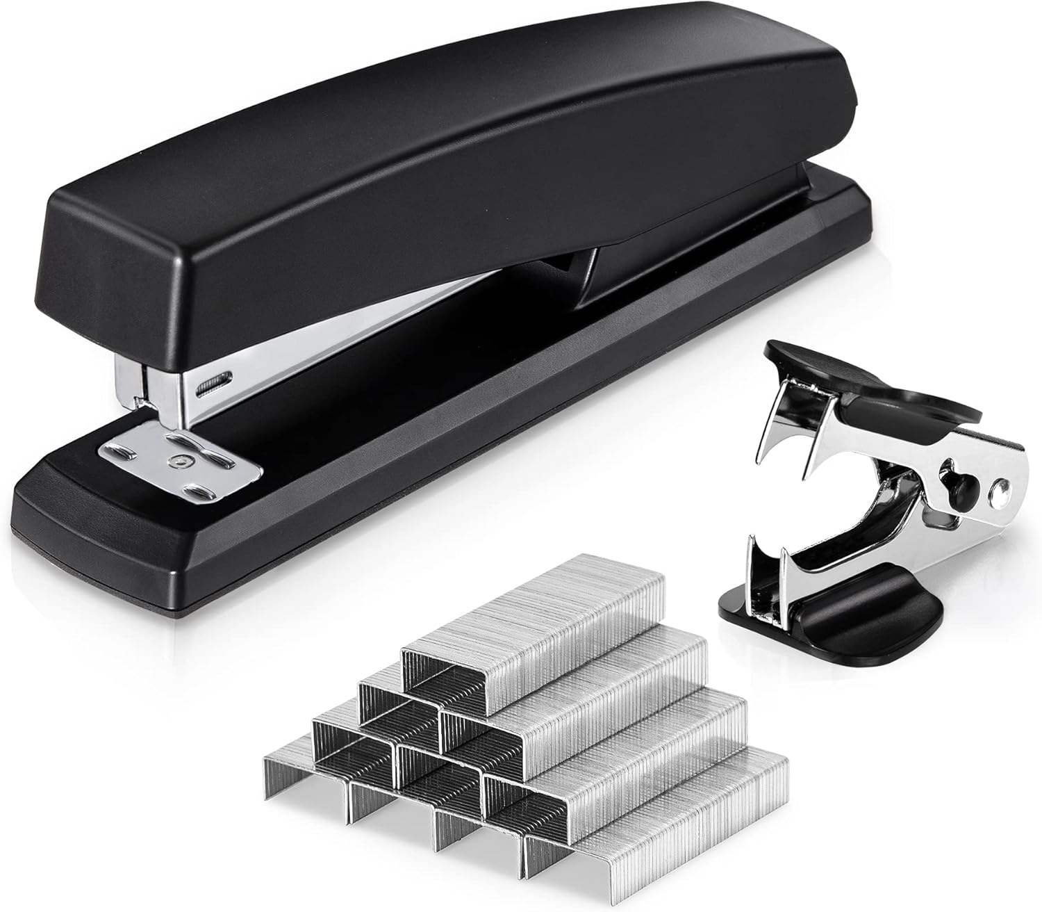 Deli Stapler, Desktop Office Stapler, Office Supplies, 25 Sheet Capacity, Includes 1000 Staples and Staple Remover, Purple